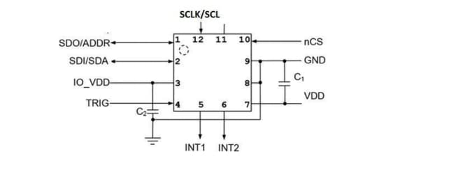Application Circuit Diagram - SparkFun Triple Axis Accelerometer Breakouts Application Circuit Diagram - SparkFun Triple Axis Accelerometer Breakouts